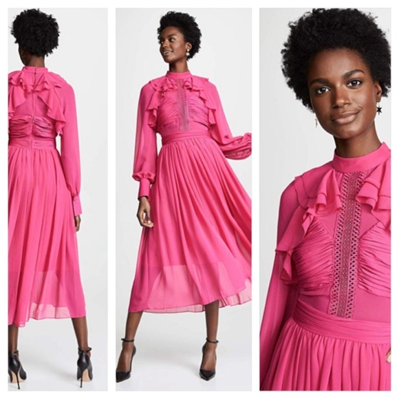 Self-Portrait Dresses & Skirts - NEW WITH TAGS Self-Portrait Chiffon Midi Dress